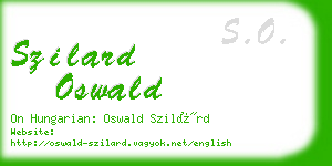 szilard oswald business card